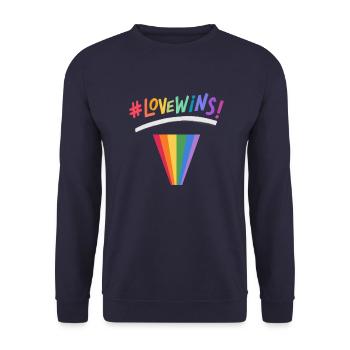 Csd Pride Tshirt - Unisex Pullover - Navy - Vorne - Alina (178cm) & Michal (187cm)