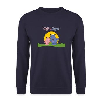 Cute Hippos Hippos Gift for Kids Babies - Unisex Sweatshirt - navy - Front - Alina (178cm) & Michal (187cm)