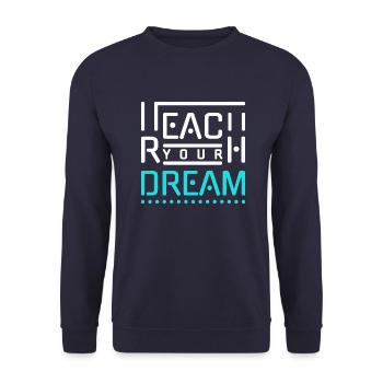 Reach For Your Dreams - Unisex Sweatshirt - navy - Front - Alina (178cm) & Michal (187cm)