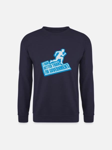 run better than government - Unisex Sweatshirt - navy