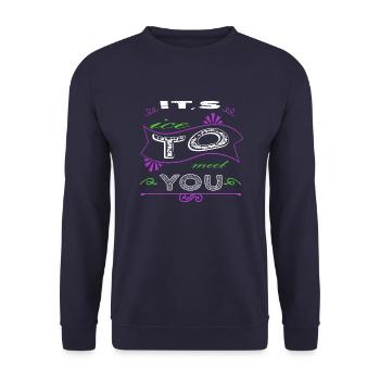 fun dinosaurs beach holiday dino beard gang bday - Unisex Pullover - Navy - Vorne - Alina (178cm) & Michal (187cm)