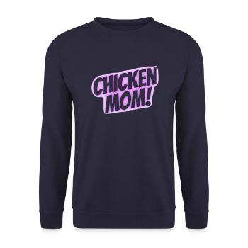 chicken mom - Unisex Pullover - Navy - Vorne - Alina (178cm) & Michal (187cm)