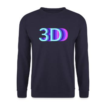 3DDD - Unisex Pullover - Navy - Vorne - Alina (178cm) & Michal (187cm)