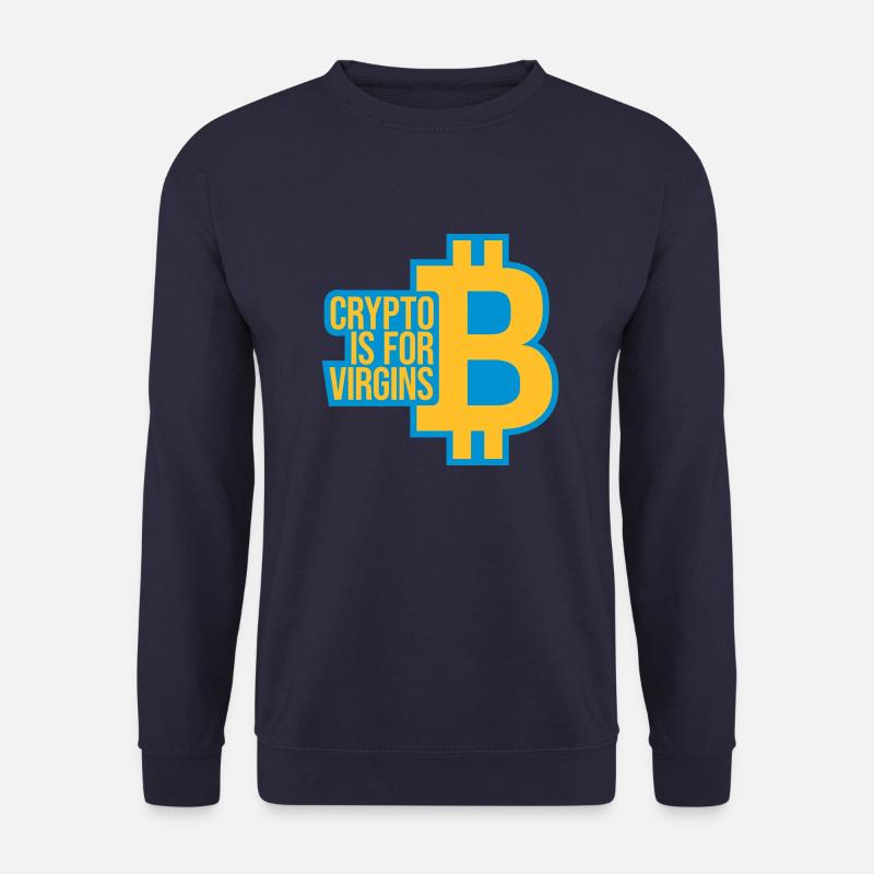 crypto is for virgins - Unisex Sweatshirt - navy
