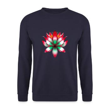 Lotus - Unisex Pullover - Navy - Vorne - Alina (178cm) & Michal (187cm)