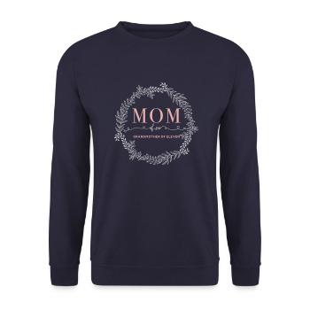Mom of Six Großmutter Grandma - Unisex Pullover - Navy - Vorne - Alina (178cm) & Michal (187cm)