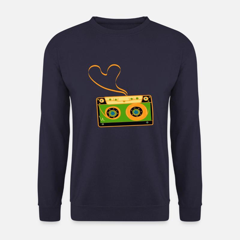 Kassette Band Herz - Unisex Pullover - Navy