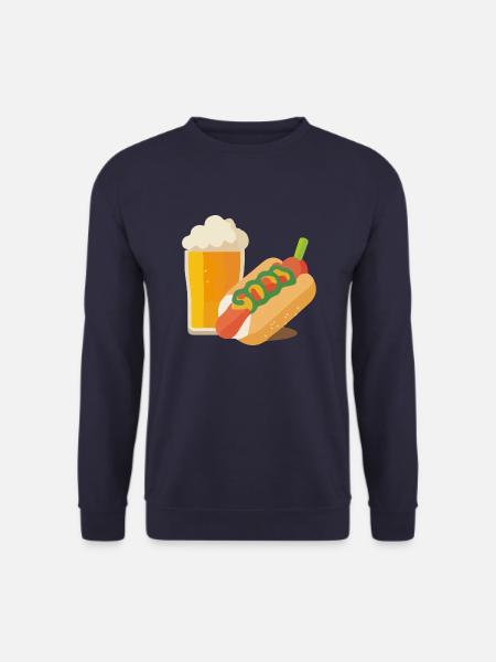 Bier und Hot Dog - Unisex Pullover - Navy
