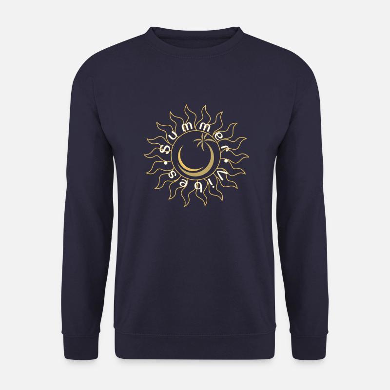 Summer vibes sun palm tree - Unisex Sweatshirt - navy