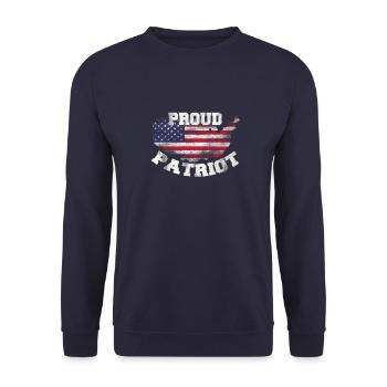 Proud Patriot 4th July Independence day - Unisex Sweatshirt - navy - Front - Alina (178cm) & Michal (187cm)