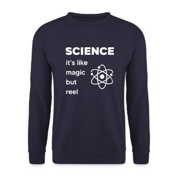 SCIENCE C’est comme de la magie mais réel - Sweat-shirt Unisexe - marine - Devant - Alina (178cm) & Michal (187cm)