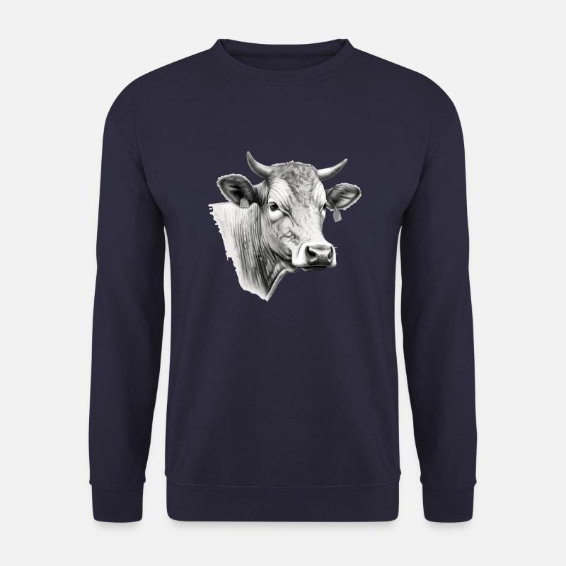 Die Kuh in Bleistift 2 - Unisex Pullover - Navy