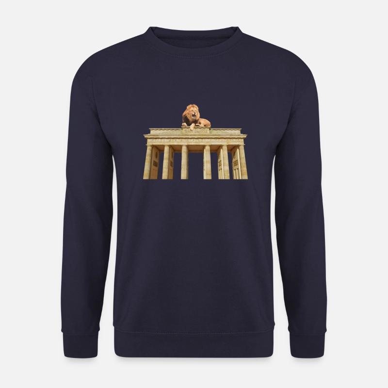 Berlin Löwe Brandenburger Tor Shirt - Unisex Pullover - Navy