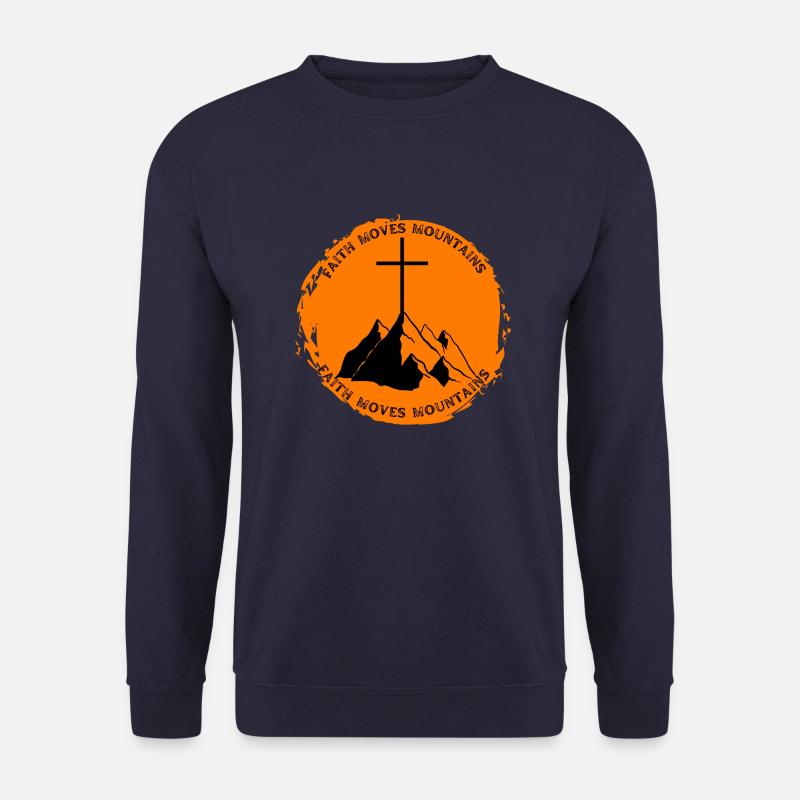 faith moves mountains - Unisex Pullover - Navy