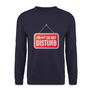 Please do not disturb - Unisex Sweatshirt - navy - Front - Alina (178cm) & Michal (187cm)