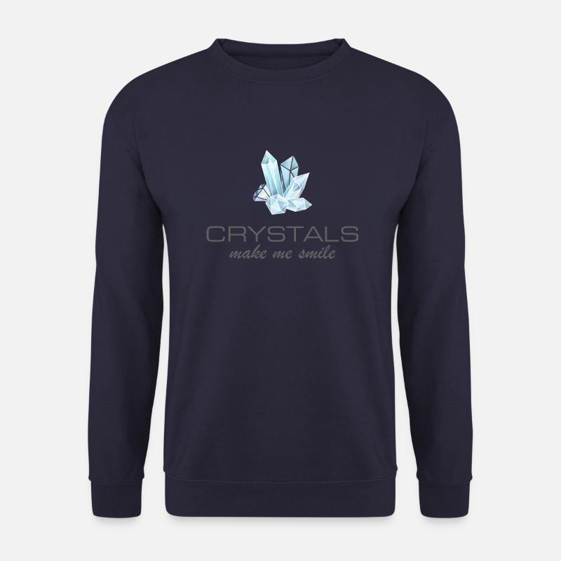 crystals make me smile - Unisex Sweatshirt - navy