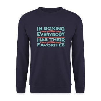 Boxing Threads 3 - Unisex Pullover - Navy - Vorne - Alina (178cm) & Michal (187cm)