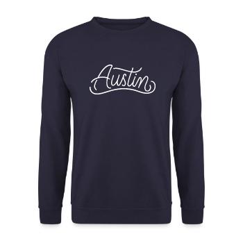 Austin - Sweat-shirt Unisexe - marine - Devant - Alina (178cm) & Michal (187cm)
