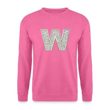 W, letter, initial, monogram, - Unisex Pullover - Pink - Vorne