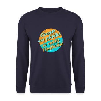 Évitez le plastique - Sweat-shirt Unisexe - marine - Devant - Alina (178cm) & Michal (187cm)