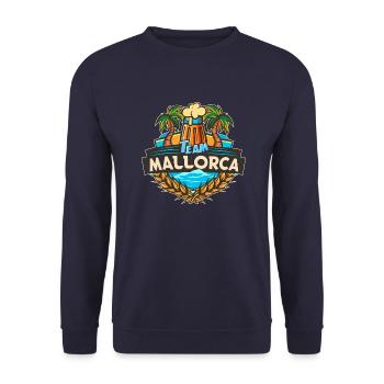 Team Mallorca Holidays - Unisex Sweatshirt - navy - Front - Alina (178cm) & Michal (187cm)