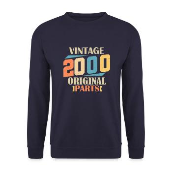 Mois 2000. Cadeau d'anniversaire 2000. 24 ans Birt - Sweat-shirt Unisexe - marine - Devant - Alina (178cm) & Michal (187cm)