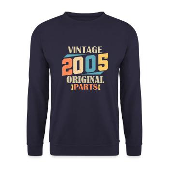 Monat 2005. 2005 Geburtstagsgeschenk. 19 Jahre alt Birt - Unisex Pullover - Navy - Vorne - Alina (178cm) & Michal (187cm)