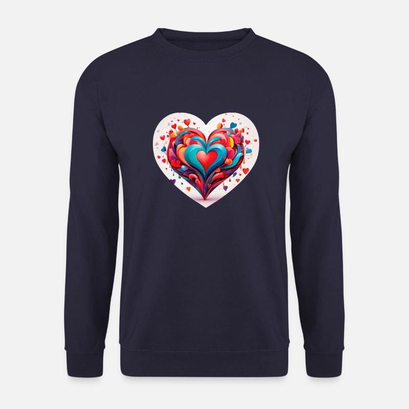 Herz mit Formen - Unisex Pullover - Navy