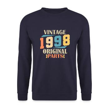 Mois 1998. Cadeau d'anniversaire 1998. 26 ans Birt - Sweat-shirt Unisexe - marine - Devant - Alina (178cm) & Michal (187cm)