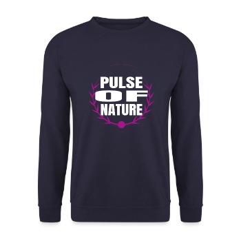 exploring wilderness feeling the pulse - Unisex Pullover - Navy - Vorne - Alina (178cm) & Michal (187cm)
