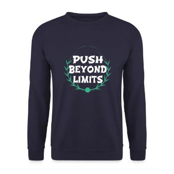 statement techniques - Unisex Sweatshirt - navy - Front - Alina (178cm) & Michal (187cm)