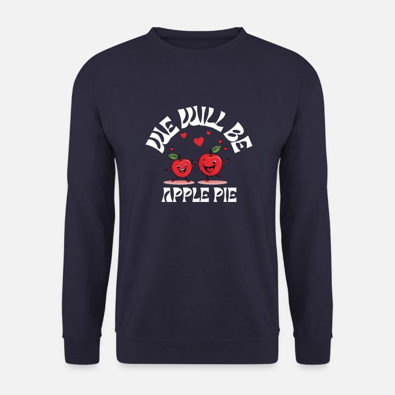 Rote Äpfel singen und tanzen Hand in Hand - Unisex Pullover - Navy