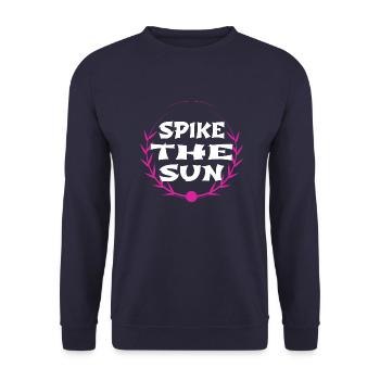 beach volleyball tournaments present idea - Unisex Pullover - Navy - Vorne - Alina (178cm) & Michal (187cm)