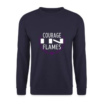 acts of courage first responders community safety - Unisex Pullover - Navy - Vorne - Alina (178cm) & Michal (187cm)