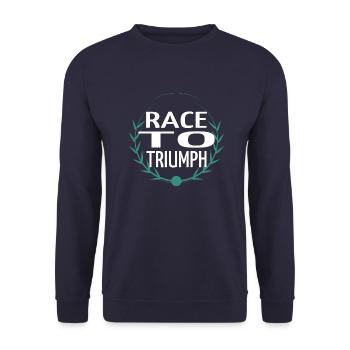 Joke Excitement in Life Horse Racing - Unisex Sweatshirt - navy - Front - Alina (178cm) & Michal (187cm)