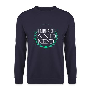 blagues géniales citations de soutien geek - Sweat-shirt Unisexe - marine - Devant - Alina (178cm) & Michal (187cm)