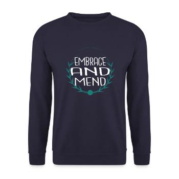 healing process helping hand healing energy - Unisex Sweatshirt - navy - Front - Alina (178cm) & Michal (187cm)