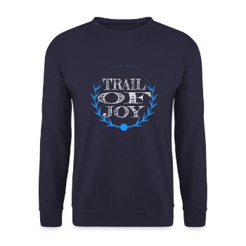 Inner Bliss Biking Fitness Funny Quote - Unisex Sweatshirt - navy - Front - Alina (178cm) & Michal (187cm)
