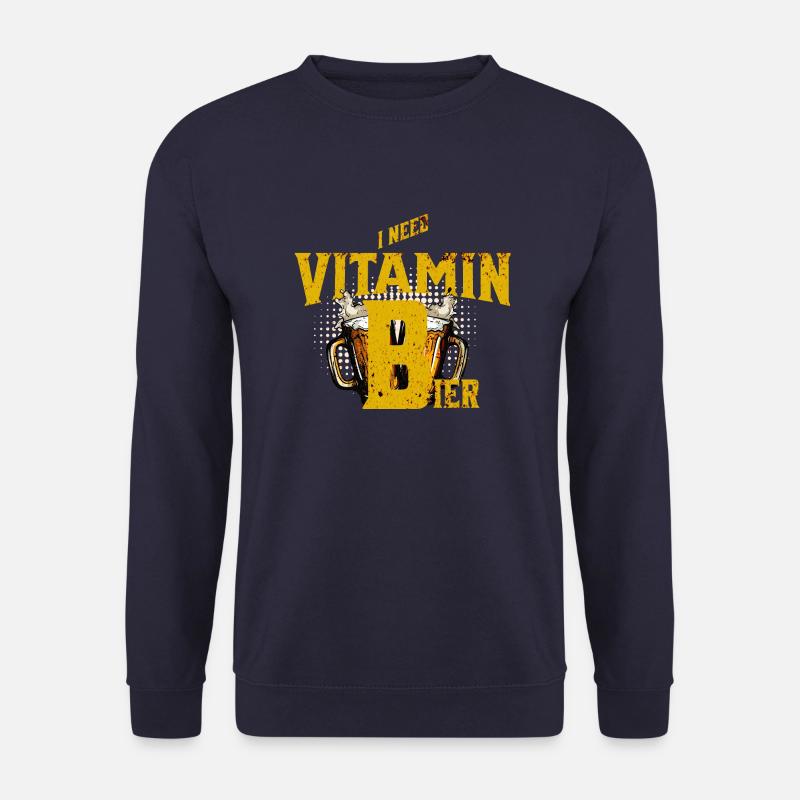 Bier I need Vitamin B - Unisex Pullover - Navy