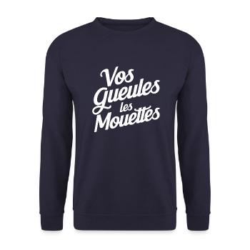 Vos gueules les mouettes - Sweat-shirt Unisexe - marine - Devant - Alina (178cm) & Michal (187cm)