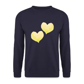 Coeurs Amour Dans Amour Mariage - Sweat-shirt Unisexe - marine - Devant - Alina (178cm) & Michal (187cm)