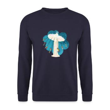 Chain Carousel Vintage Retro Nostalgia - Unisex Sweatshirt - navy - Front - Alina (178cm) & Michal (187cm)