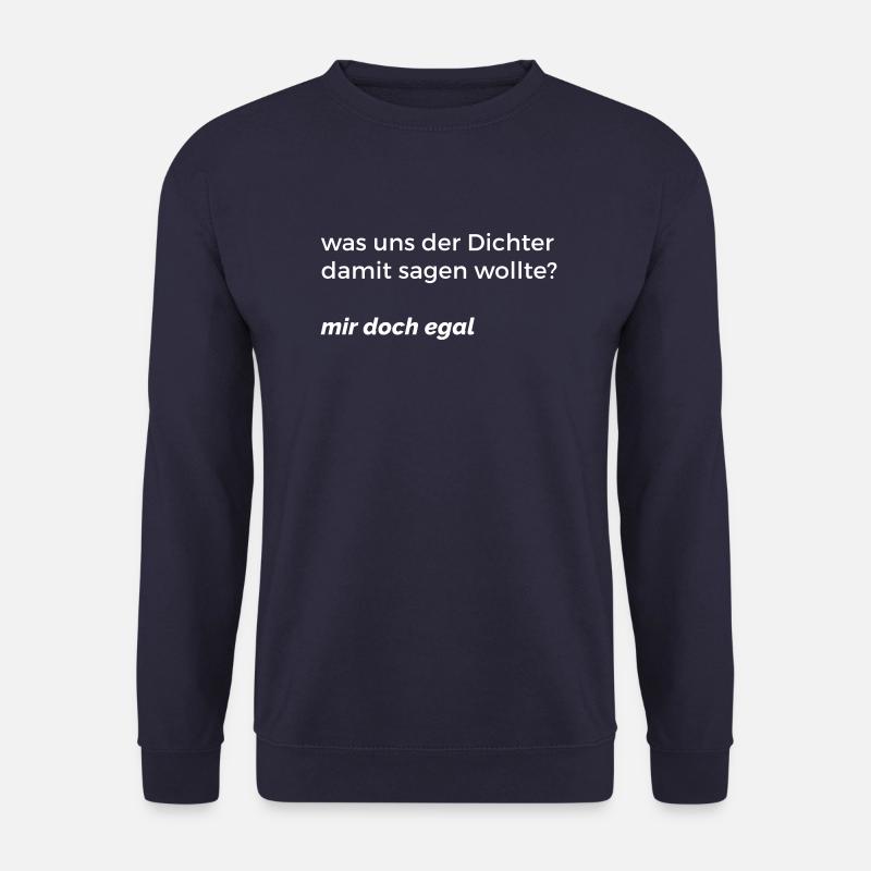 Humorvolles Design: Gedichtsinterpretation adé - Unisex Pullover - Navy