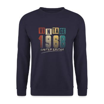 1968 Vintage 1968 Born in 1968 Birthday. Year 2 - Unisex Sweatshirt - navy - Front - Alina (178cm) & Michal (187cm)