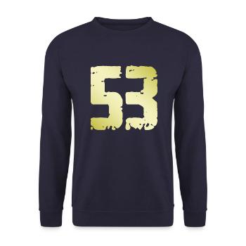53 Number Vintage - Unisex Sweatshirt - navy - Front - Alina (178cm) & Michal (187cm)