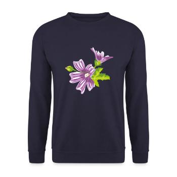 Bouquet of purple wildflowers - Unisex Sweatshirt - navy - Front - Alina (178cm) & Michal (187cm)