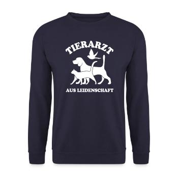 Tierarzt aus Leidenschaft - Unisex Pullover - Navy - Vorne - Alina (178cm) & Michal (187cm)