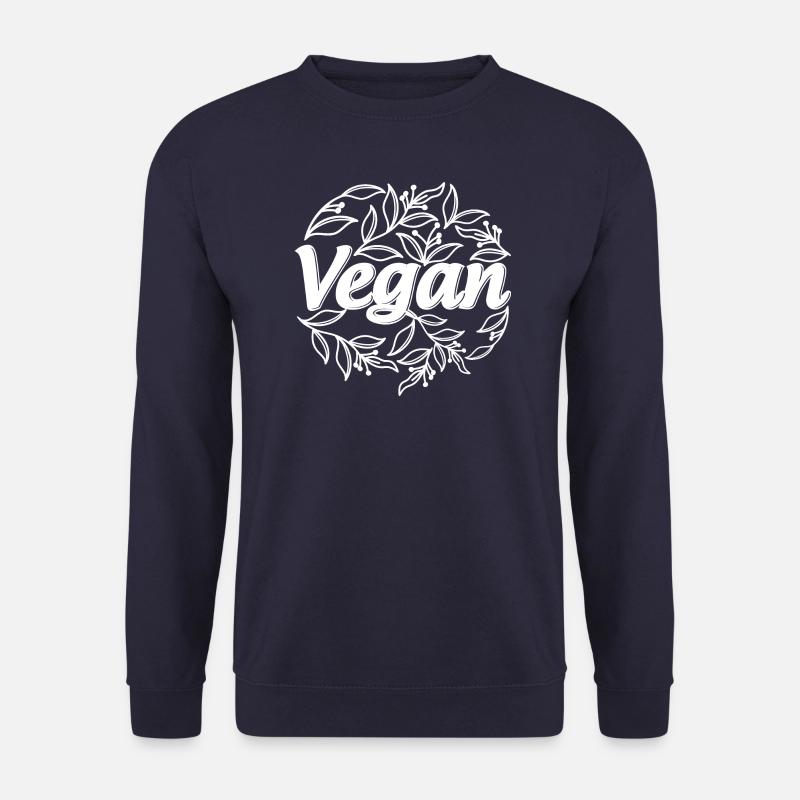 Vegan white - Unisex Sweatshirt - navy