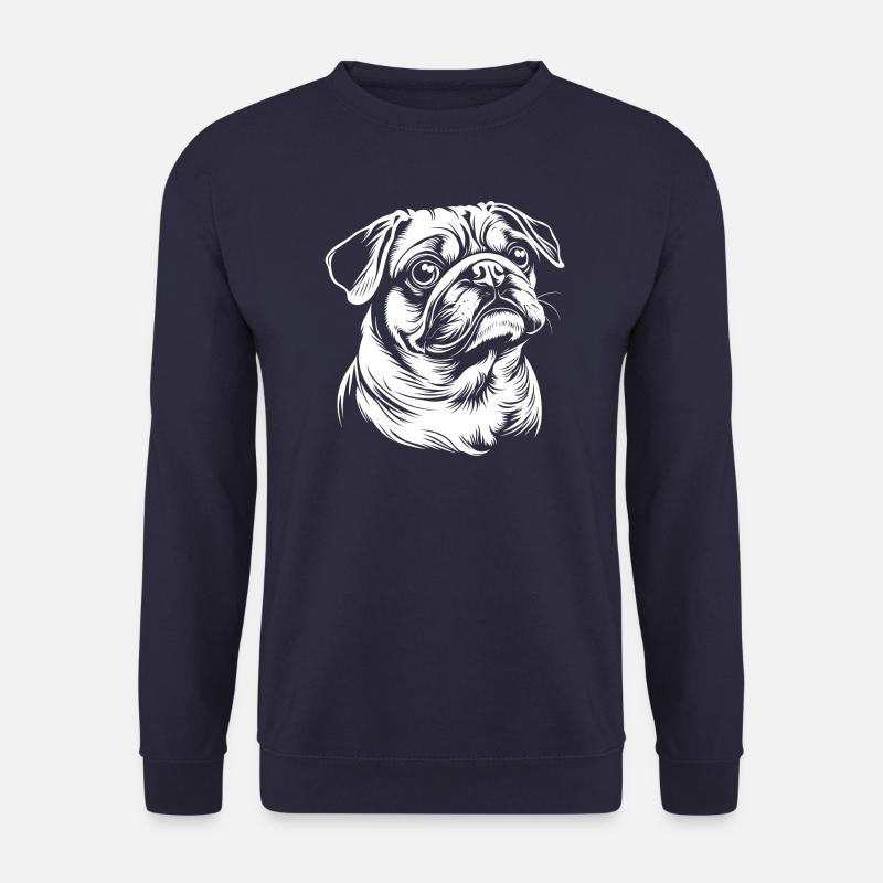 Mops - Hunde Fan - Unisex Pullover - Navy