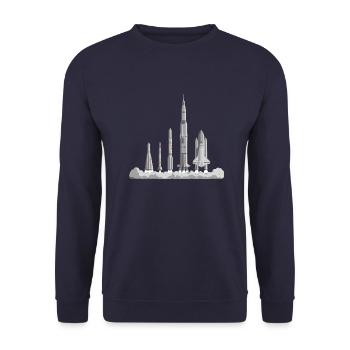 The Space Race - Unisex Sweatshirt - navy - Front - Alina (178cm) & Michal (187cm)